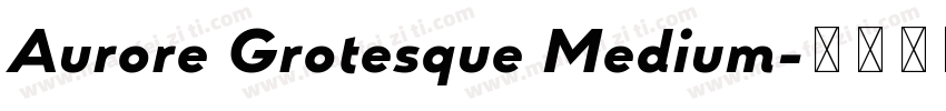 Aurore Grotesque Medium字体转换